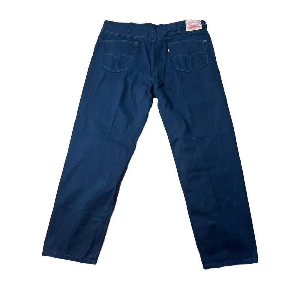 Levis 550 Jeans Mens 44X36 Black Relaxed Fit Straight‎ Leg 5 Pocket Cotton Denim